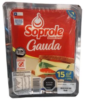 Queso Laminado Gauda Soprole 250G